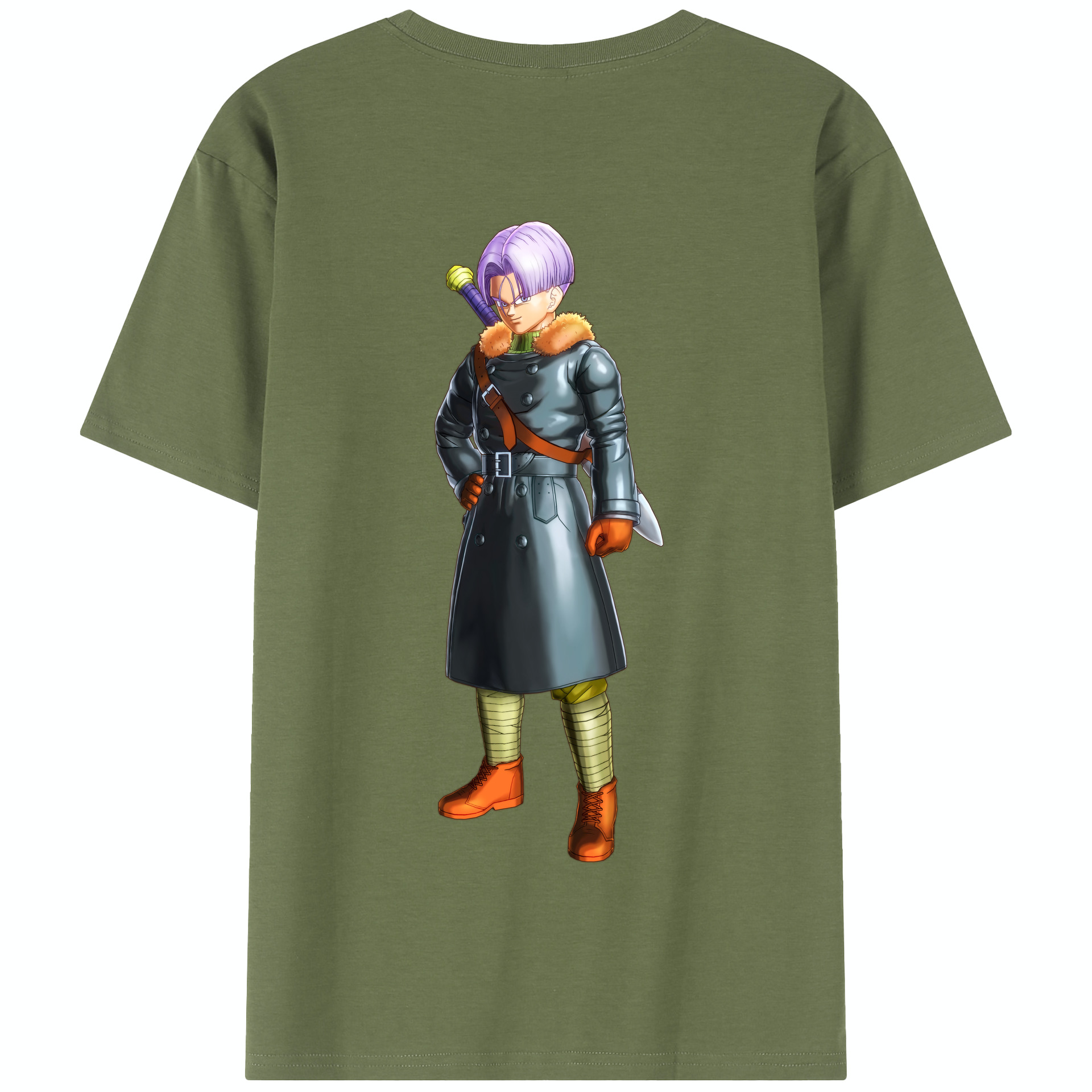 （画像用） ドラゴンボール トランクス（Torankusu）DRAGON BALL Trunks 綿100％半袖Tシャツ（背面プリント）